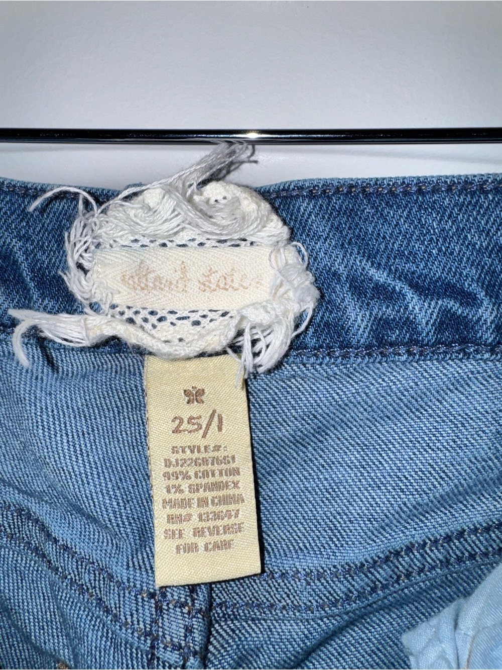 Altar'd State Distressed Medium Wash Flare Jeans - Blue - Picture 8 of 11